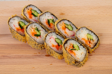 Tempura roll with crab
