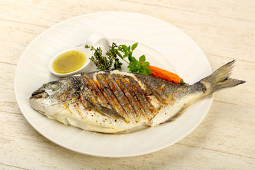 Grilled dorado fish