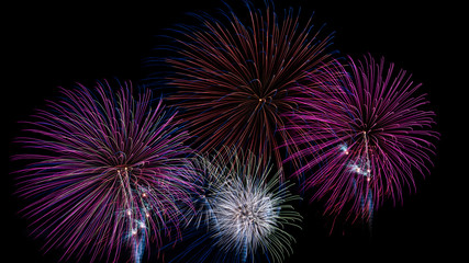 fireworks on black background