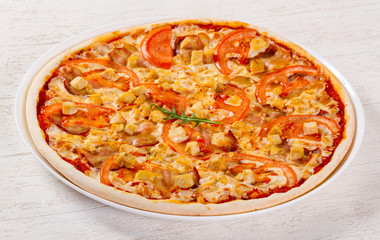 Pizza with bacon
