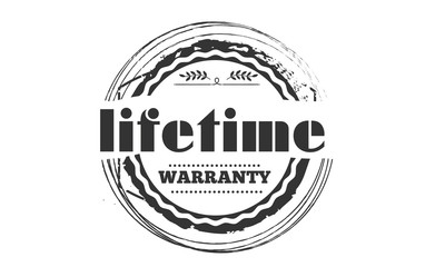 lifetime black warranty icon stamp