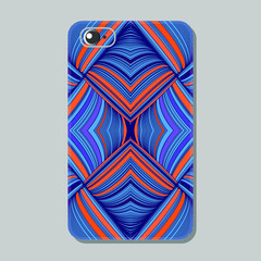 Protective cover for mobile phone. Texture of light silk drapery. Vector illustration in elegant trendy style.