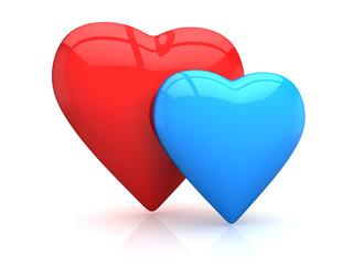 Red and Blue Heart