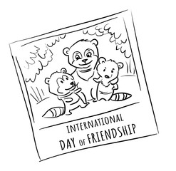 Doodle photo animals friend  - international day of friendship