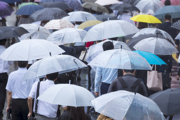 東京・通勤・雨の日・6月