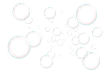 Fototapeta transparente seifenblasen in bewegung obraz