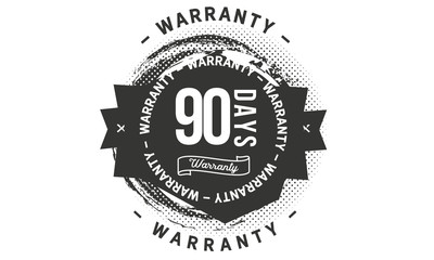 90 days warranty icon stamp