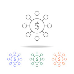 circle of money icon. Elements of banking in multi colored icons. Premium quality graphic design icon. Simple icon for websites, web design, mobile app, info graphics