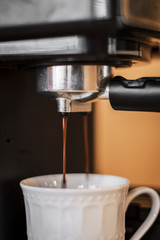 Espresso pouring
