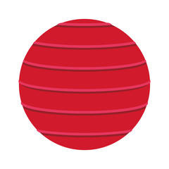 Exercise ball isolated vector illustration graphic design