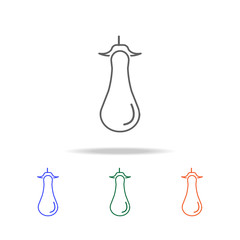 Outline Eggplant icon. Elements of fruits and vegetables in multi colored icons. Premium quality graphic design icon. Simple icon for websites, web design, mobile app