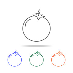 Outline Tomato icon. Elements of fruits and vegetables in multi colored icons. Premium quality graphic design icon. Simple icon for websites, web design, mobile app