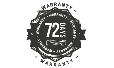 Fototapeta premium 72 days warranty icon stamp