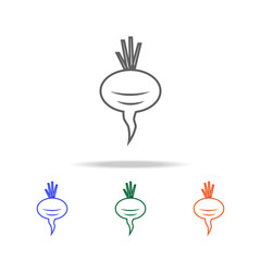 Outline Radish icon. Elements of fruits and vegetables in multi colored icons. Premium quality graphic design icon. Simple icon for websites, web design, mobile app