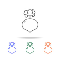 Outline Radish icon. Elements of fruits and vegetables in multi colored icons. Premium quality graphic design icon. Simple icon for websites, web design, mobile app