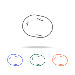 Outline Potato icon. Elements of fruits and vegetables in multi colored icons. Premium quality graphic design icon. Simple icon for websites, web design, mobile app