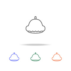 Outline Pattypan squash icon. Elements of fruits and vegetables in multi colored icons. Premium quality graphic design icon. Simple icon for websites, web design, mobile app