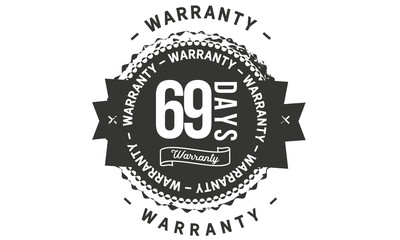 Fototapeta premium 69 days warranty icon stamp