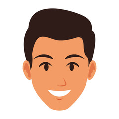 Young man face vector illustration graphic design
