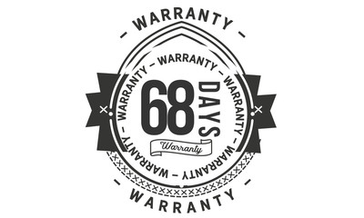 Obraz premium 68 days warranty icon stamp