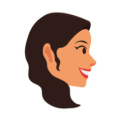 Young woman face vector illustration graphic design