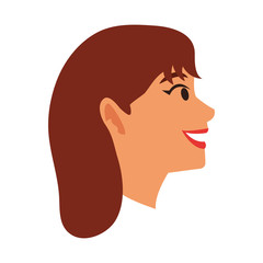 Young woman face vector illustration graphic design