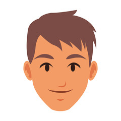 Young man face vector illustration graphic design