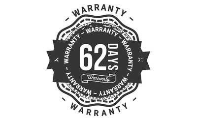 Fototapeta premium 62 days warranty icon stamp