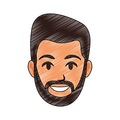 Young man face vector illustration graphic design