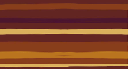 Brown Horizontal Watercolor Stripes Seamless Vector Winter Pattern. Old Style Hand Painted Graffiti Lines. Retro Vintage Narrow Seamless Sailor Stripes. Rough Cool Grunge Banner Paintbrush Background.