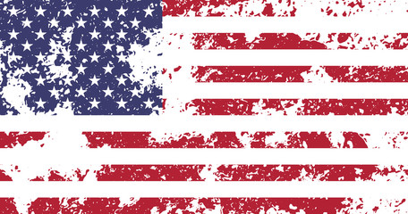 USA, United States of America flag with official proportions and colors, flat designed shadow and light background for wallpapers, design concepts, badges, web, print. Vector illustration.