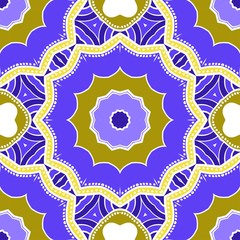 Floral Geometric seamless pattern. Decorative art deco style. Vector illustration for design