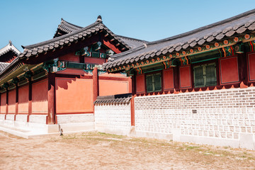 Changdeokgung Palace traditional architecture in Seoul, Korea