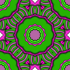 Seamless art deco floral pattern with modern style ornament on color background. For wallpaper, cover book, fabric, scrapbooks.