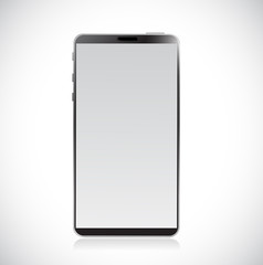 Black modern smartphone. Vector Illustration.