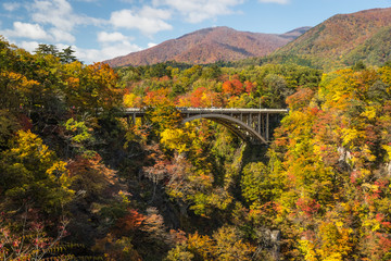 Naruko Gorge ,one of the Tohoku Region's most scenic gorges, located in north-western Miyagi Prefecture © torsakarin