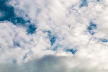 Obraz premium Blue sky and clouds to creative for design and decoration isolate on background.Copy space.