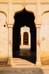 Door at Orchha Fort Raja Mahal in India
