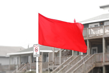 Red Flag at Beach
