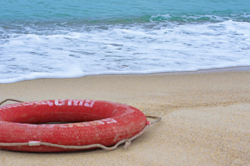 Lifebuoy on the beach