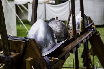 Ancient medieval helmets