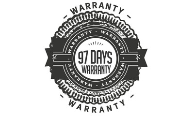 Fototapeta premium 97 days warranty icon stamp