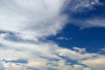 White cloud in blue sky