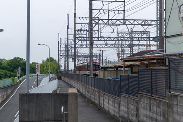 Obraz premium A train running in Japan. Kintetsu train