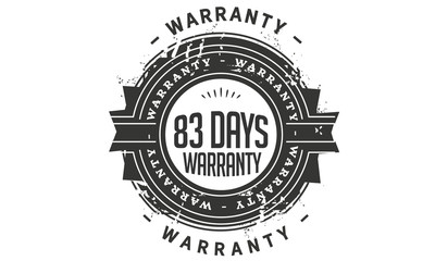 83 days warranty icon stamp