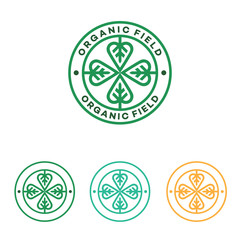 Four Leaf Ecology Stamp Symbol