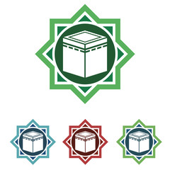 Mecca Kaba with Ornament Islamic Symbol