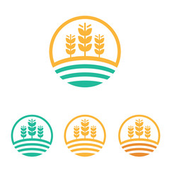 Wheat Grains Field Circle Symbol