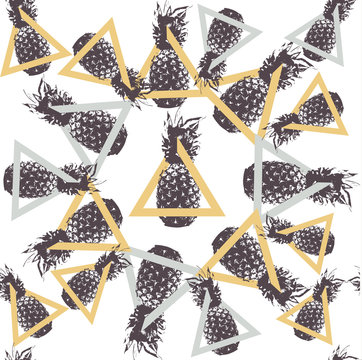 Pineapple fruit abstract background pattern