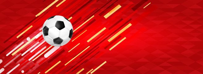 Fototapeta premium Soccer ball web banner for special sport event